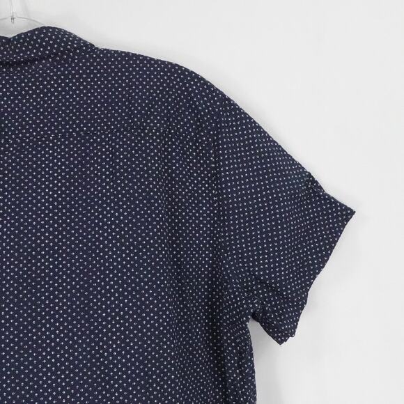 Bonobos Shirt Mens 2XL Navy Blue Stretch Riviera Slim Fit Short Sleeve Button Up - Picture 9 of 16